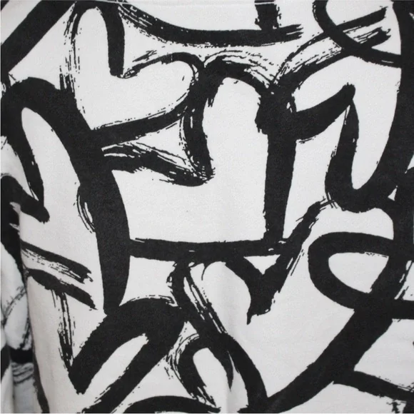 Maeve Anthropologie Heart Printed Sweatshirt Size Small - Picture 7 of 10